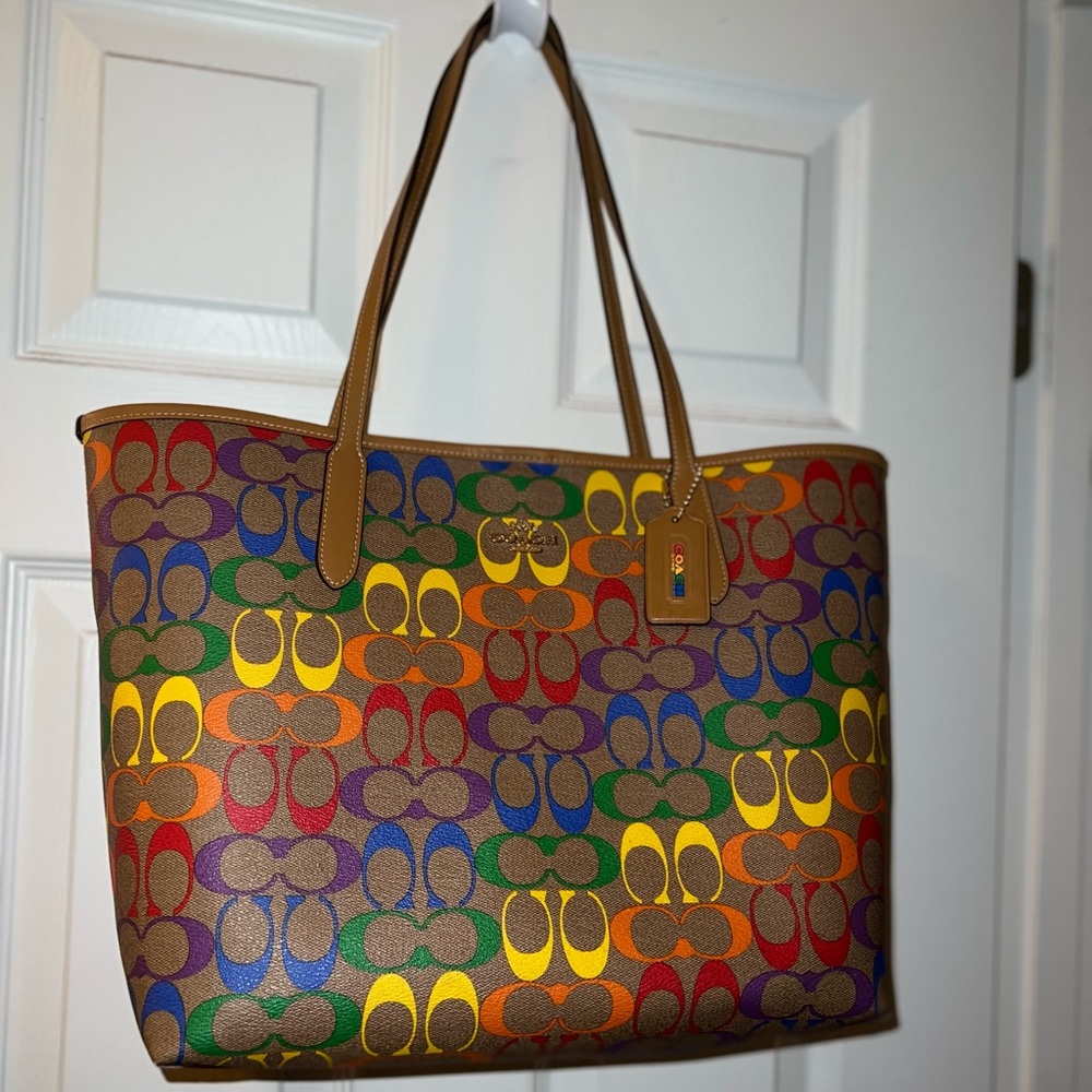 Coach Rainbow Tote